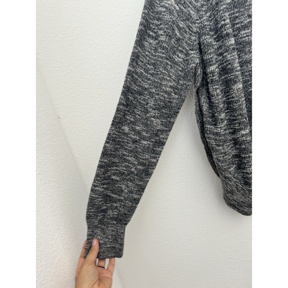 Lane Bryant Women's Heathered Grey Round Neck Pullover Sweater Buttons 22/24 - Picture 3 of 11